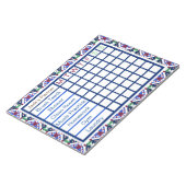 ADHD ADD Boy's Men's Weekly Checklist Planner Notizblock (angewinkelt)