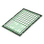 ADHD ADD Boy's Men's Weekly Checklist Planner Notizblock (angewinkelt)