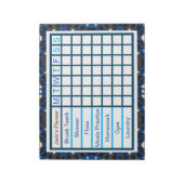 ADHD ADD Boy's Men's Weekly Checklist Planner Notizblock (Rotiert)