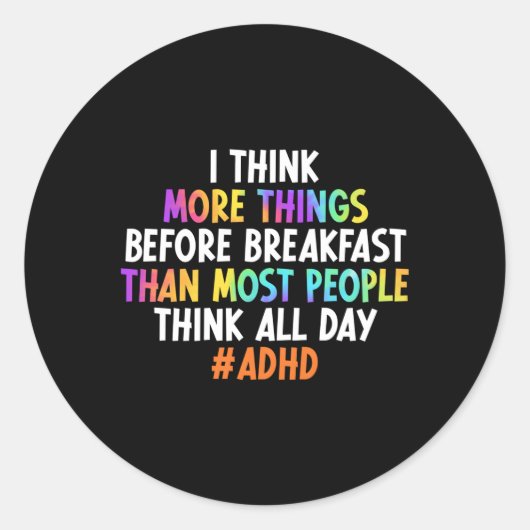 Adhd Adhd Awareness Adhd Warrior Adhd Support Runder Aufkleber (Vorderseite)