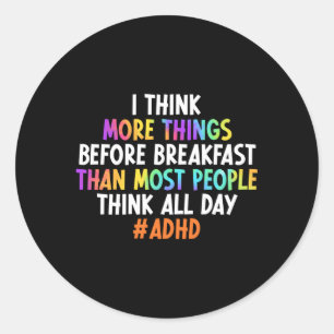 Adhd Adhd Awareness Adhd Warrior Adhd Support Runder Aufkleber