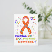 ADHD Advocacy Ribbon Postkarte (Stehend Vorderseite)