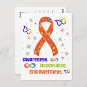 ADHD Advocacy Ribbon Postkarte (Vorne/Hinten)