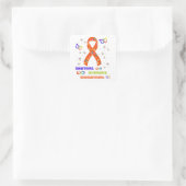ADHD Advocacy Ribbon Quadratischer Aufkleber (Tasche)