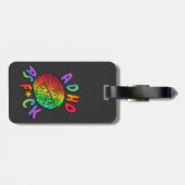 ADHD als F*ck-Regenbogenbraune Gepäckanhänger (Rückseite horizontal)