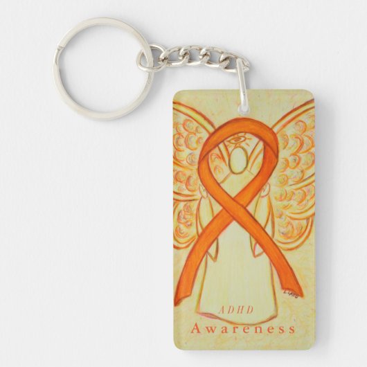 ADHD Angel Awareness Ribbon Schlüsselanhänger (Vorderseite)