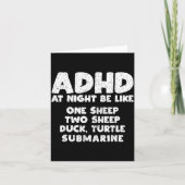 Adhd At Night Be Like Funny Adhd Quote Karte (Vorderseite)
