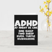 Adhd At Night Be Like Funny Adhd Quote  Karte (Gelbe Blume)