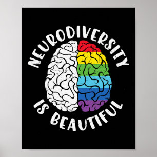 Adhd Autismus Bewusstsein Neurovielfalt ist schön Poster