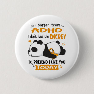 ADHD Awareness Month Ribbon Geschenke Button