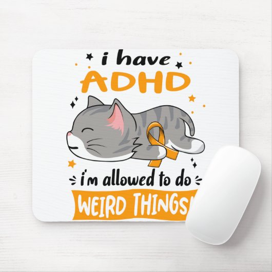 ADHD Awareness Month Ribbon Geschenke Mousepad (Mit Mouse)