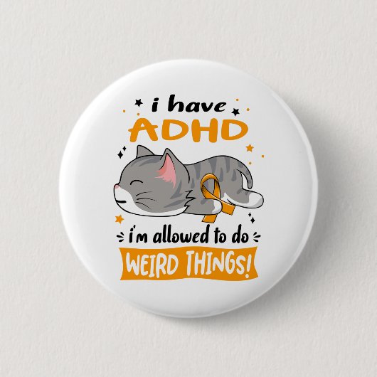 ADHD Awareness Support ADHD Geschenke Button (Vorderseite)