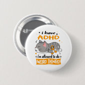 ADHD Awareness Support ADHD Geschenke Button (Vorne & Hinten)