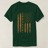 ADHD Awareness US Flag Orange Ribbon Matching Tee  (Design vorne)