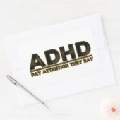 ADHD beachten Sie Rechteckiger Aufkleber (Umschlag)