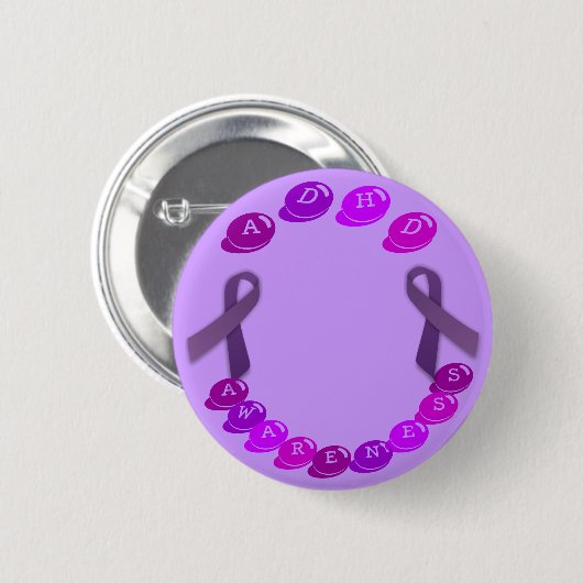 ADHD Bewusstseinsknopf (kundengerecht) Button (Vorne & Hinten)