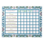 ADHD Boy's Men's Weekly Checklist Erinnerung Plann Notizblock (Vorderseite)