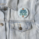 ADHD BRAINS (blau) Button (Beispiel)