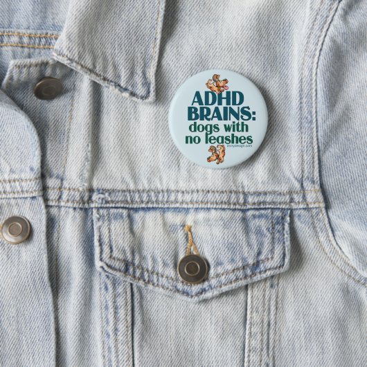 ADHD BRAINS (blau) Button (Beispiel)