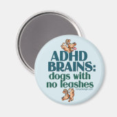ADHD BRAINS (blau) Magnet (Vorderseite/Rückseite)