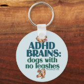 ADHD BRAINS (blau) Schlüsselanhänger (Vorderseite)