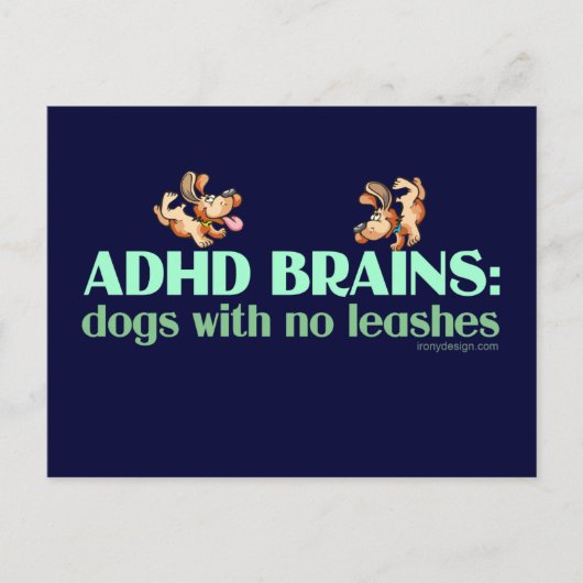 ADHD BRAINS POSTKARTE (Vorderseite)
