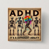 Adhd Burnout Club Button (Vorderseite)