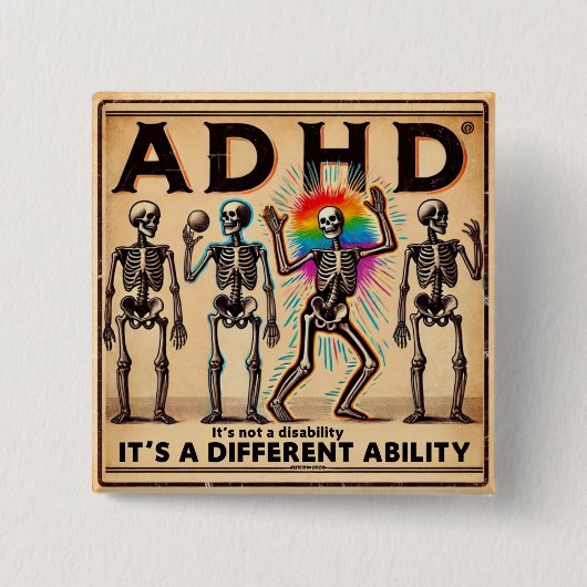 Adhd Burnout Club Button (Vorderseite)