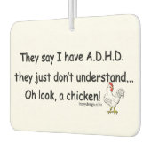 ADHD Chicken Humor Autolufterfrischer (Links)
