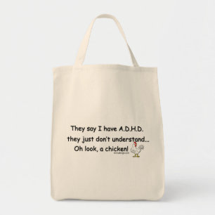 ADHD Chicken Humor Tragetasche