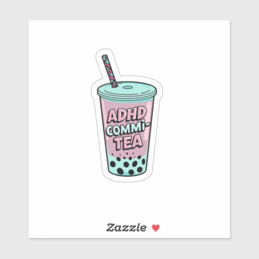 ADHD Commi-tea sticker (Blatt)
