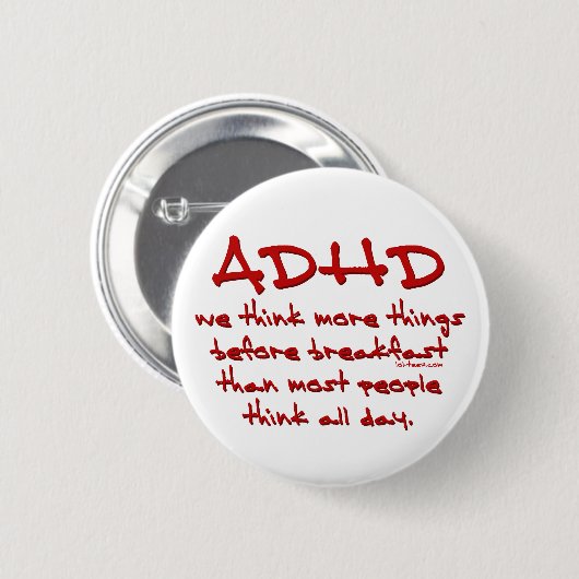 ADHD denken mehr Button (Vorne & Hinten)