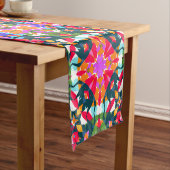 ADHD Dopamin Boost Positivitätspattern farbenfroh Kurzer Tischläufer (Beispiel)