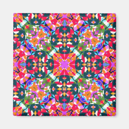 ADHD Dopamin Boost Positivitätspattern farbenfroh Magnet (Vorne)