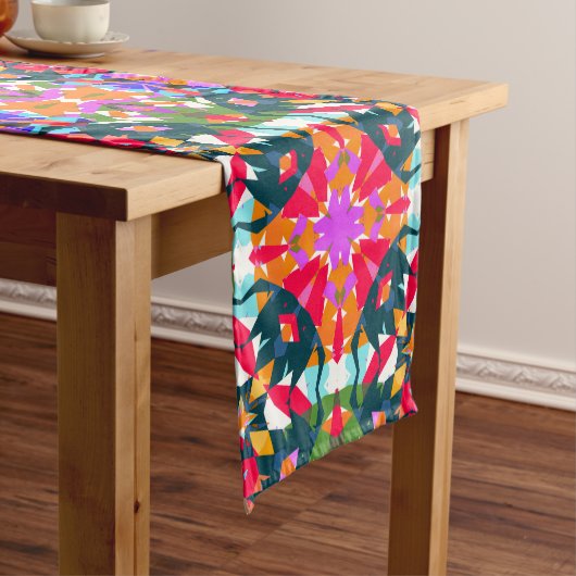 ADHD Dopamin Boost Positivitätspattern farbenfroh Mittelgroßer Tischläufer (Beispiel)