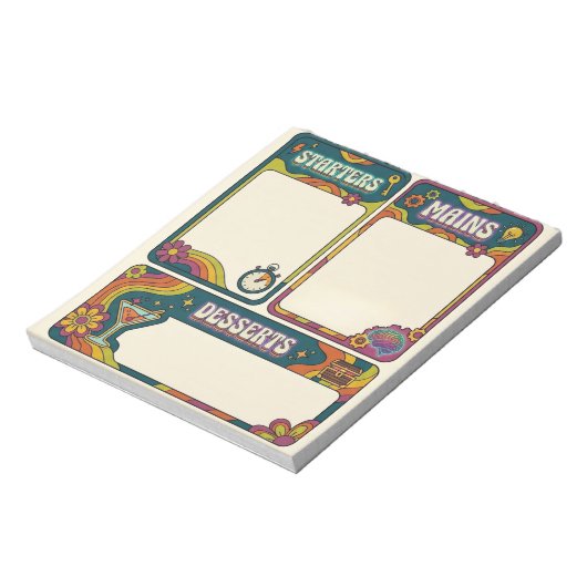 ADHD Dopamine Menu Checklist Retro Task Planner Notizblock (Rotiert)