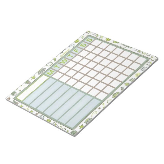 ADHD Dopamine Weekly Habit Tracker Planner Notizblock (angewinkelt)
