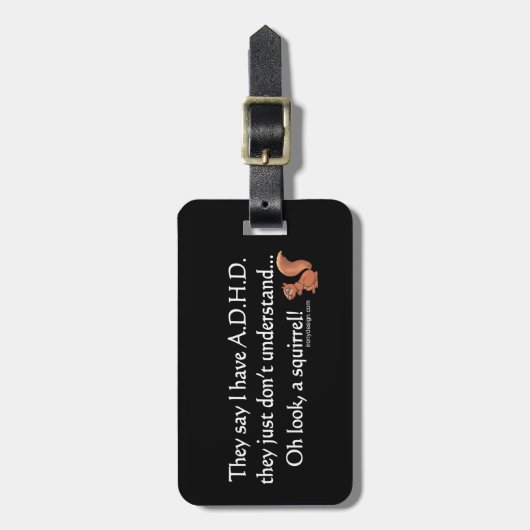 ADHD Eichhörnchen-Spaß Gepäckanhänger (Vorderseite vertikal)