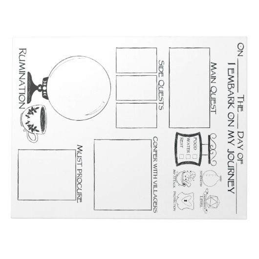 ADHD Epic Adventure Notepad Notizblock (Vorderseite)