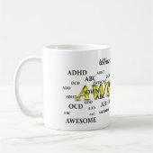 ADHD, FÜGEN HINZU, SONDERBAR, FANTASTISCH KAFFEETASSE (Links)