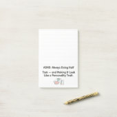 ADHD Funny Acronym Focus & Task Management  Post-it Klebezettel (Auf Schreibtisch)