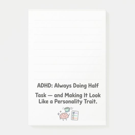 ADHD Funny Acronym Focus & Task Management  Post-it Klebezettel (Vorderseite)