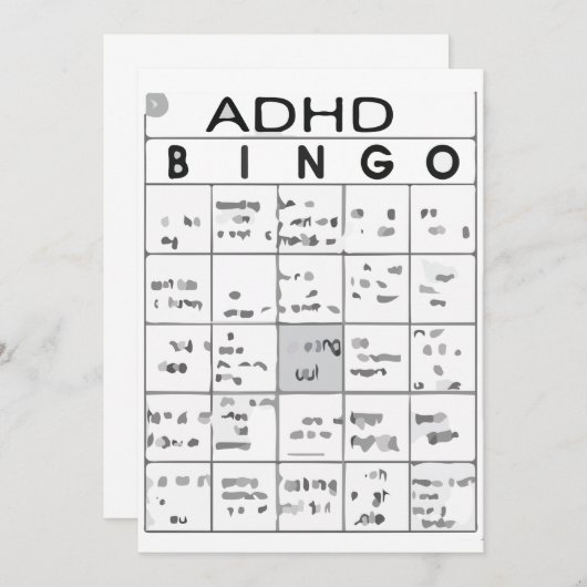 ADHD FUNNY EINLADUNG (Vorne/Hinten)