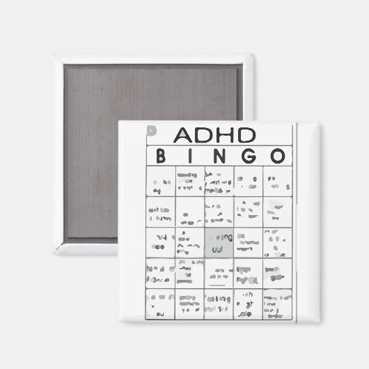 ADHD FUNNY MAGNET (Vorderseite/Rückseite)