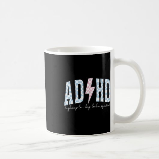 Adhd Funny Mental Health Überstimuliert Bewusstsei Kaffeetasse (Rechts)