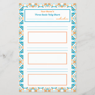 ADHD Girl's Goal Habit Tracker Tally Chart Kühlsch Flyer