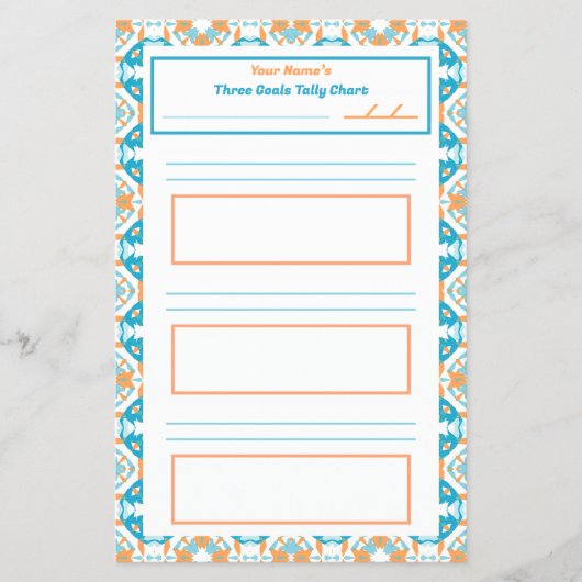 ADHD Girl's Goal Habit Tracker Tally Chart Kühlsch Flyer (Vorne)