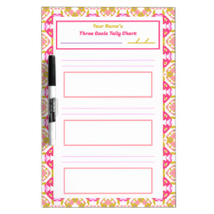ADHD Girl's Goal Habit Tracker Tally Chart Kühlsch Memoboard