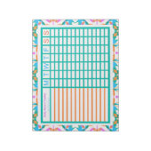 ADHD Girl's Women's Weekly Tracker Projektleiter Notizblock (Rotiert)