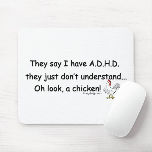 ADHD Huhn-Spaß Mousepad (Mit Mouse)